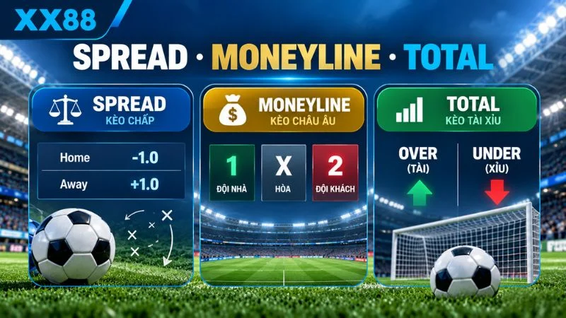 Spread Moneyline và Total trong cá cược bóng rổ XX88